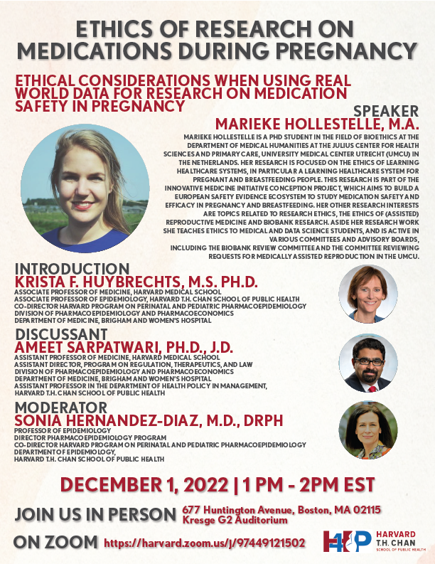 H4P event on ethics of researh on medications in pregnancy